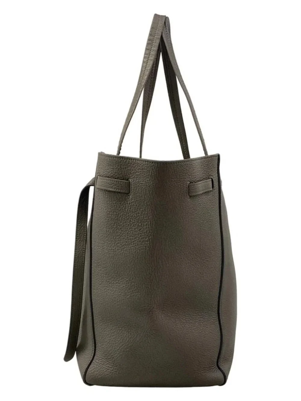 CELINE Cabas Phantom Small With Belt Gray Soft grained calfskin Tote Bag